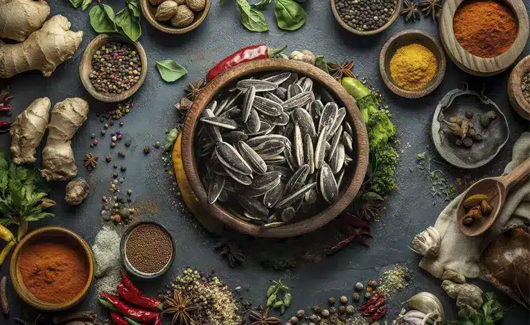 تخمه افتابگردان طعم دار